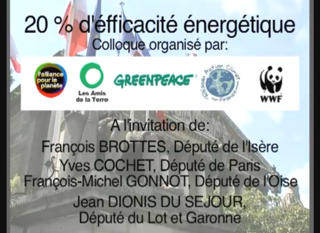 Colloque Greenpeace sur l’efficacité énergétique
