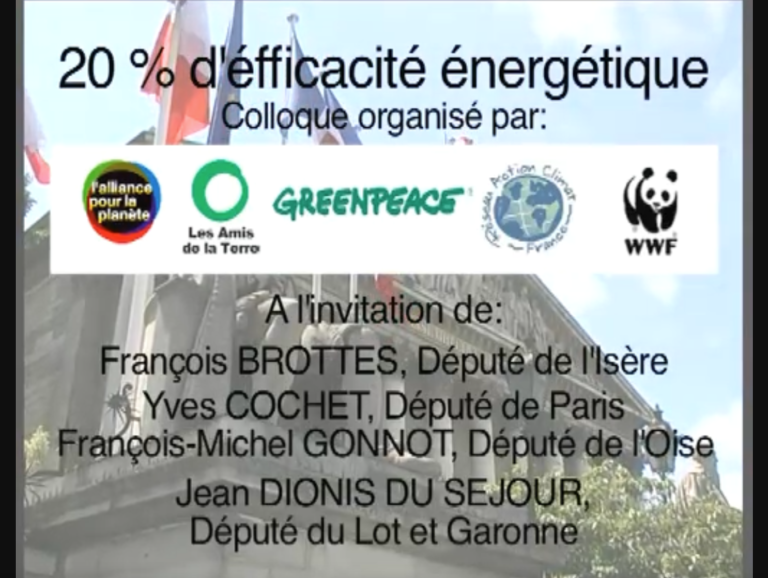 Colloque Greenpeace sur l’efficacité énergétique